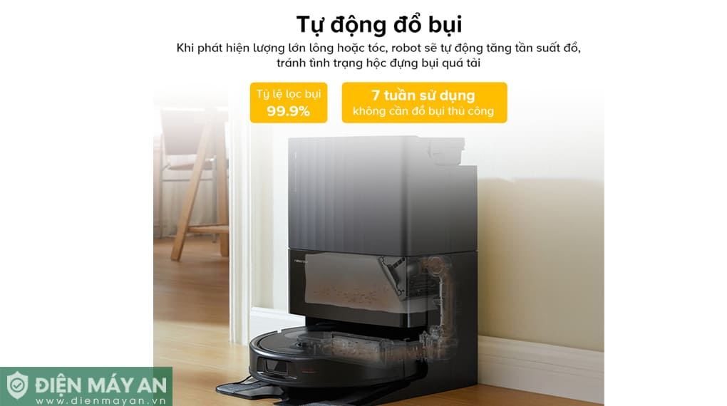 Robot hút bụi lau nhà Roborock QR 798 - Đen/Trắng